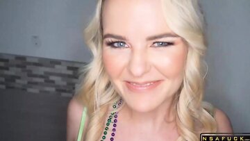 Blonde Hotwife Picks Up Expansive BIG BLACK COCK at Party