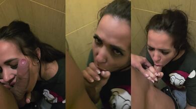 Sneaky husband caught by raw raunchy wife blowing in toilet