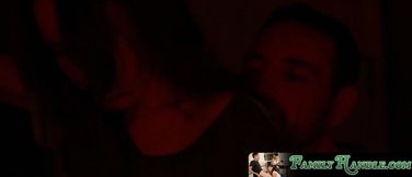 Hunky BF sneaks into GF's room for late-night fuck session