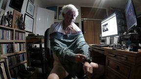 Spontaneous Strip and Cum for a Fan