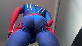 Peter Parker? Horny Spiderman Shoots Webs of Semen
