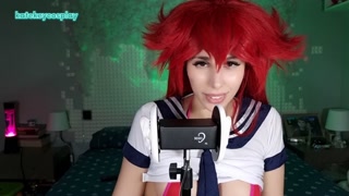 HOT COSPLAY GIRL DO ASMR AS RIAS GREMORY / EAR LICKING