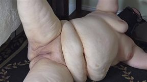 Big fat ass BBW maid lady cleaning house naked and showing juicy pussy close up - cum for me - Joi