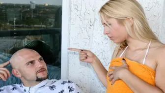 Blonde Teen Gets Rough Doggystyle Fuck Amid Passionate Bedroom Encounter