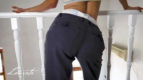 leaking diaper in the cafe, beautiful teen lanreta