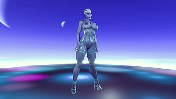 Curvy Liara T&#039_Soni solo naked dance and tease you for melding
