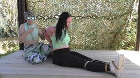 The Spain Files - Supertight Chicken Wing Hogtie Endurance Challenge for Roxy - Part 1 wmv SD