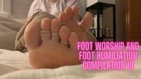 Foot Worship and Foot Humiliation Compilation 19 - Feet Sock Shoe Fetish Verbal Humiliation