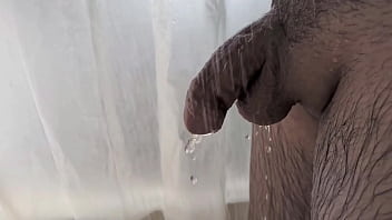 My dick taking a bath in slow motion
