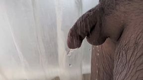 My dick taking a bath in slow motion