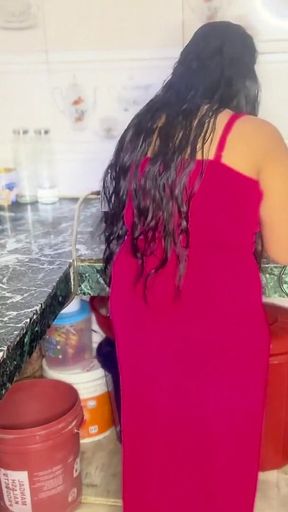 Blindfolded Hot Indian Wife Kitchen Sex with Husband Hardcore Blindfold Fucking Hindi Video
