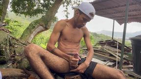 Fucking with My Sex Toy Behind an Abandoned House