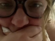 SHY NERDY COLLEGE GIRL FILMING HERSELF WHILE BBC STRETCHING HER TIGHT PUSSY AND ASSHOLE