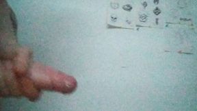 Standing and kneeling, jerking off