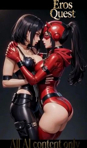 ErosQuest - Punisher + Daredevil - Sapphic Pleasures - Cosplay - Contenu IA