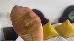 Vgq1 Aunty Sandra in White Girdle, Rht Stockings and Sheer Dress