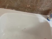 Whiteboy shoots load in shower under 20 seconds