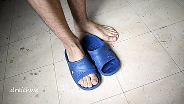 Excitement for my blue flip flops