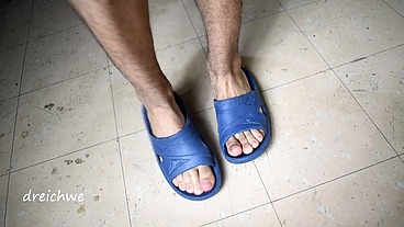Excitement for my blue flip flops