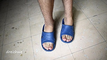 Excitement for my blue flip flops