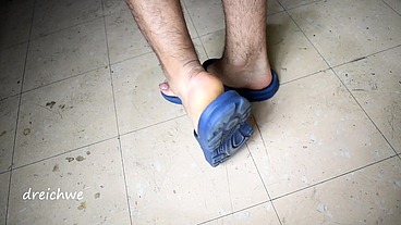 Excitement for my blue flip flops