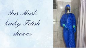 gas mask kinky fetish shower