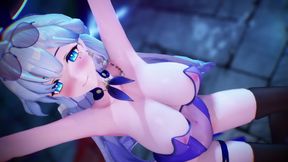 [mmd] Robin Queencard Transparent Open Swimsuit Anal Plug Big Shake; Pussy Exposed