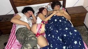 I feel like my girlfriend's friend is fucking her next to me when we share a bedroom out of necessity NTR