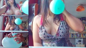 Stepmom pops leftover balloons after party HD - Bunny Looner