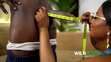 The sexy African tailor with a big ass came to take more than just his measurements