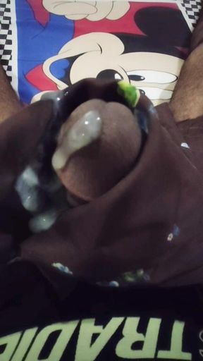 Satin Silk Handjob Porn - Handjob with *** Satin Brown Print Saree of Chachi 16