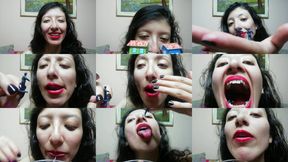 POV Giantess Mouth Saliva Domination Over Tiny Men