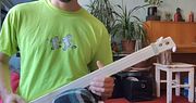 Playing On A Two-String DIY Guitar