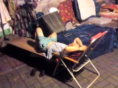 Str8 spy and touching a homeless