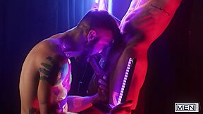 Guys - Theo Brady & Olivier Robert Dance Under The Neon Light Letting Their Mischievous Pricks Touch Each Other