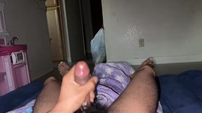 A Student's Delicious Big Cock Cums Over the Window