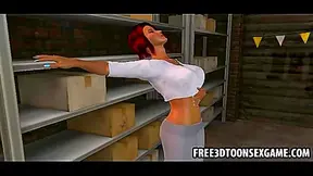 Two Hot 3D Babes Share Steamy Threesome Action in Garage Fantasy