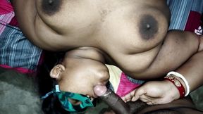 Indian wife sucks big fat cock until she has cum in her mouth