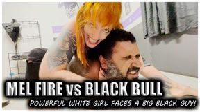 Mel Fire vs Black Bull in a 30min wrestling challenge