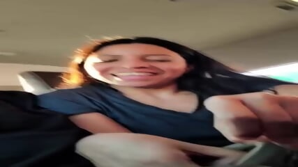 Daniela Duran sucks dick in a public bus and swallows cum from a random stranger