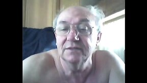 Grandpa show on webcam