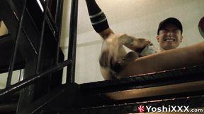 When there is a risk of being spotted Yoshi Kawasaki feels more and more horny