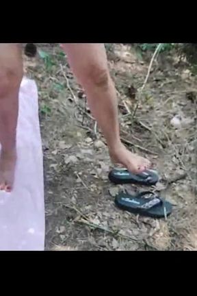 Mel Caressed in Forest 1