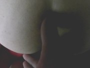 Incredibly wet while pegging my husband, my cuckold have a very tight ass