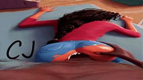 Spiderman's butt&#x1F351; is ravaged, dark passion ignites