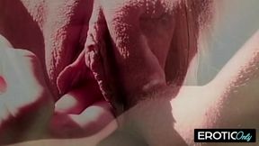 Moaning into the pillow, pussy twitching