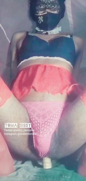 Bangladesh Hindu Crossdresser Slut Fucking her ass with wooden dildo.