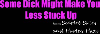 Harley Haze and Scarlet Skies Share Juan El Caballo Loco's Long-Lusted Cock