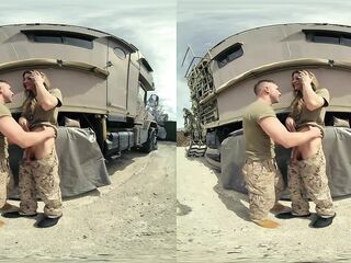 This recruit's hiding a large secret underneath her army uniform: her rod