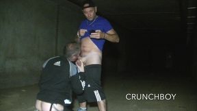 2280 slut creampied in jockstap and sneaker aoutdoor in the night